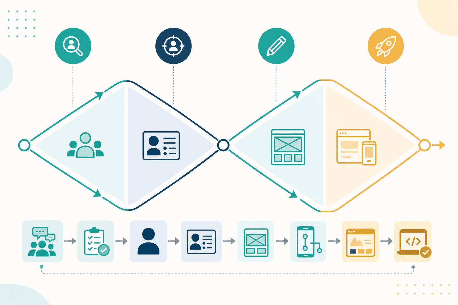 فرآیند طراحی UX: تحقیق کاربر، وایرفریم، پروتوتایپ و UI نهایی