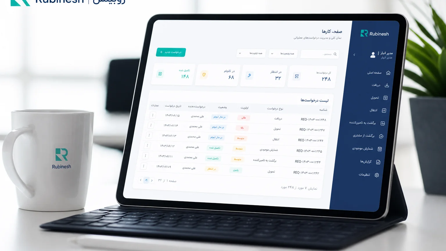 کنترل نقش و نشست امن در اپلیکیشن سازمانی روی موبایل — روبینش | Rubinesh
