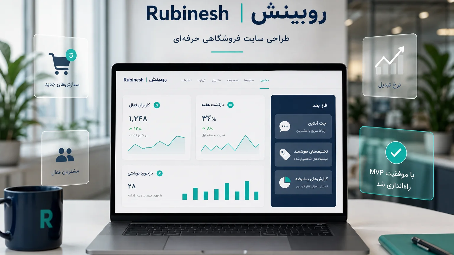 گزارش بعد از لانچ MVP روی لپ‌تاپ: بازگشت کاربر، بازخورد و بک‌لاگ فاز بعد — روبینش | Rubinesh